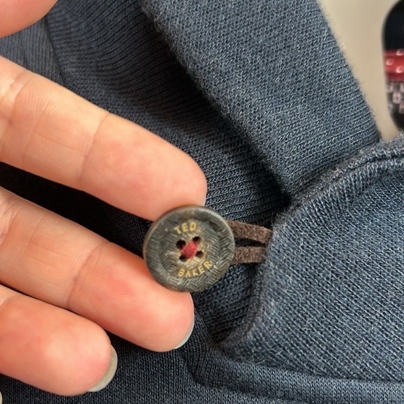 Ted Baker Blue Pullover Navy Sweatshirt Modal Blend Size 4 - Picture 11 of 17